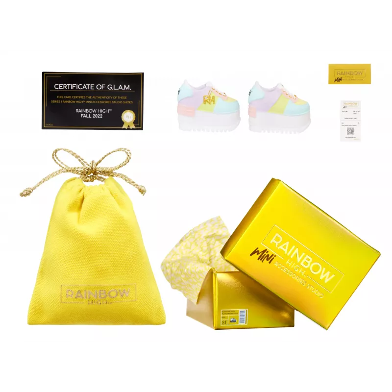 Rainbow High Accessories Studio Series 1, assortimento S in PDQ scarpe per bambole
