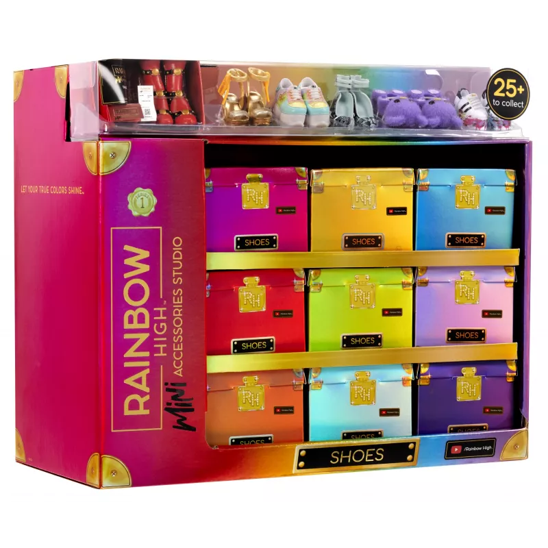 Rainbow High Accessories Studio Series 1, assortimento S in PDQ scarpe per bambole