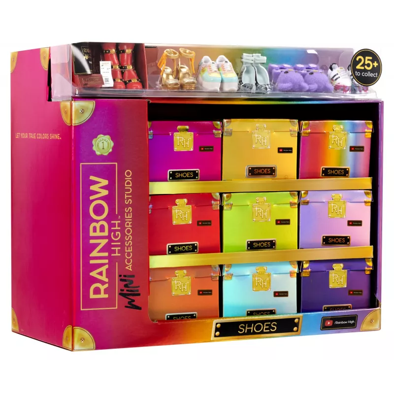 Rainbow High Accessories Studio Series 1, assortimento S in PDQ scarpe per bambole