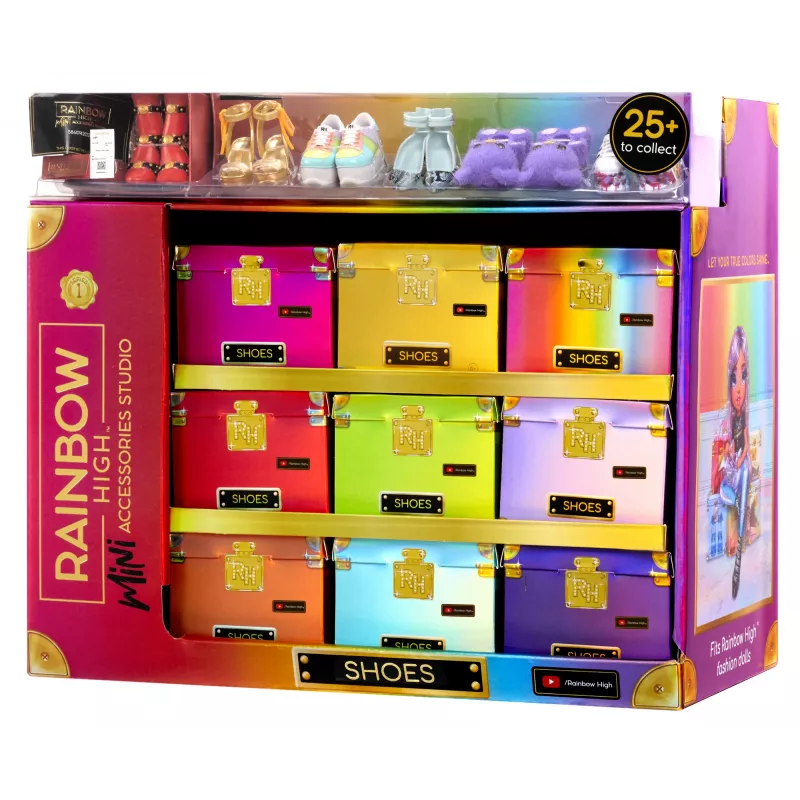 Rainbow High Accessories Studio Series 1, assortimento S in PDQ scarpe per bambole