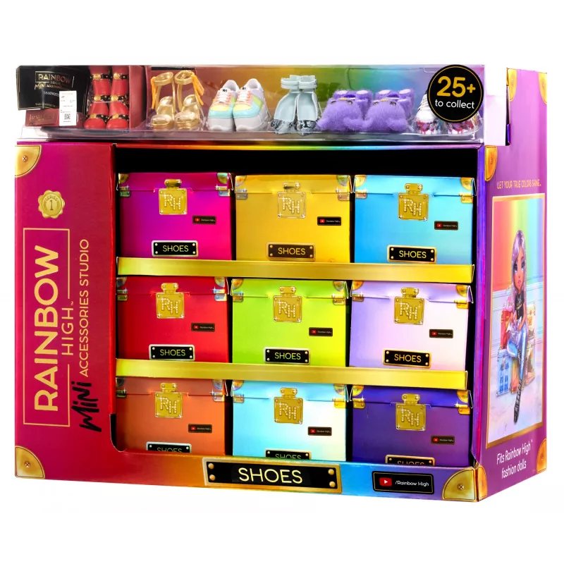Rainbow High Accessories Studio Series 1, assortimento S in PDQ scarpe per bambole