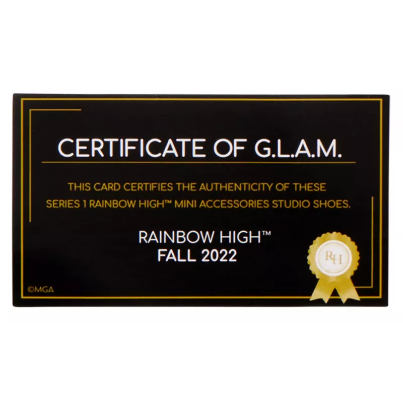 Rainbow High Accessories Studio Series 1, assortimento S in PDQ scarpe per bambole