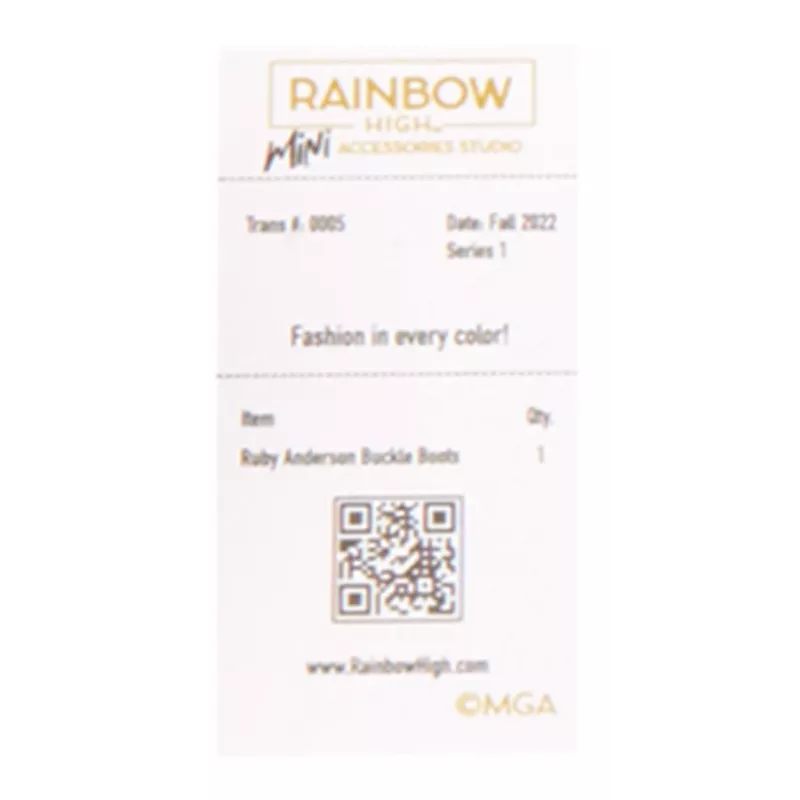 Rainbow High Accessories Studio Series 1, assortimento S in PDQ scarpe per bambole