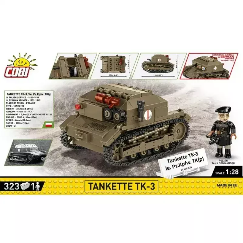 Set da costruzione Cobi Blocks Tankette TK-3 – 323 pezzi