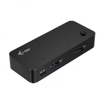 Hub KVM universale i-tec 2x USB-C 2x USB-A 3.0 5000 Mbit/s nero
