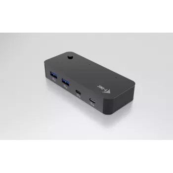 Hub KVM universale i-tec 2x USB-C 2x USB-A 3.0 5000 Mbit/s nero