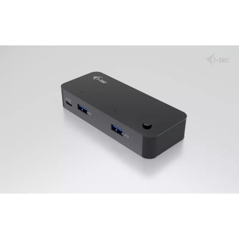 Hub KVM universale i-tec 2x USB-C 2x USB-A 3.0 5000 Mbit/s nero
