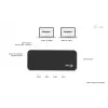 Hub KVM universale i-tec 2x USB-C 2x USB-A 3.0 5000 Mbit/s nero