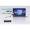 Hub KVM universale i-tec 2x USB-C 2x USB-A 3.0 5000 Mbit/s nero