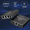 Splitter Ethernet QOLTEC 52294 1x3 RJ45 con ingresso alimentazione USB-C