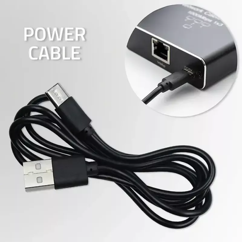 Splitter Ethernet QOLTEC 52294 1x3 RJ45 con ingresso alimentazione USB-C