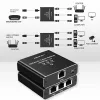 Splitter Ethernet QOLTEC 52294 1x3 RJ45 con ingresso alimentazione USB-C