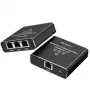 Splitter Ethernet QOLTEC 52294 1x3 RJ45 con ingresso alimentazione USB-C