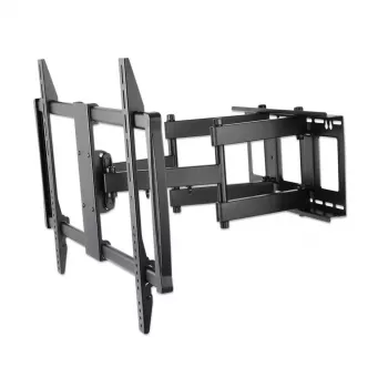 Supporto a parete Manhattan per TV e monitor (Full Motion), per schermi da 37 pollici a 100 pollici, compatibilità VESA: tutti tra 200x200 mm e 900x600 mm – verificare le dimensioni dei quattro fori di fissaggio sul retro dello schermo per assicurarsi che corrispondano, max. 80 kg, nero, supporto, garanzia a vita