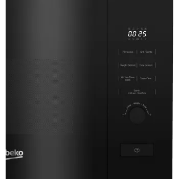 Microonde da incasso con grill BEKO BMGB20212B, 800 W, 20 L, manopola e pulsanti, piatto rotante 24,5 cm, nero