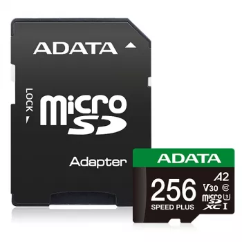 MicroSDXC ADATA Speed Plus 256GB UHS Classe 3 UD256GUI3V30A2SP-RA1
