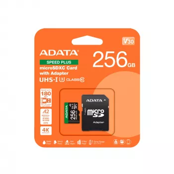 MicroSDXC ADATA Speed Plus 256GB UHS Classe 3 UD256GUI3V30A2SP-RA1