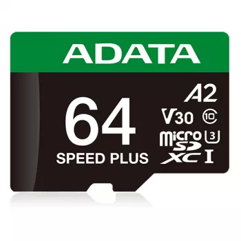 Scheda microSDXC ADATA Speed Plus 64 GB UHS Classe 3 modello UD64GUI3V30A2SP-RA1