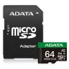 Scheda microSDXC ADATA Speed Plus 64 GB UHS Classe 3 modello UD64GUI3V30A2SP-RA1