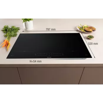Piano cottura a induzione Gorenje GI8432BSCWF, nero, da incasso, 60 cm, piano a induzione a zone, vetroceramica, 4 zone