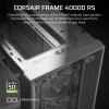 Case PC CORSAIR FRAME 4000D RS Midi Tower bianco — ATX, vetro temperato, 3 ventole frontali da 120mm, supporta radiatori 360/240/140mm