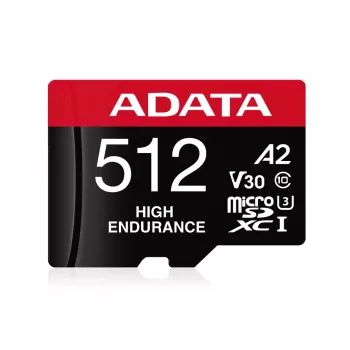 Scheda di memoria microSDXC ADATA 512GB UHS‑I U3 V30 Classe 10 A2, 100/85 MB/s, impermeabile