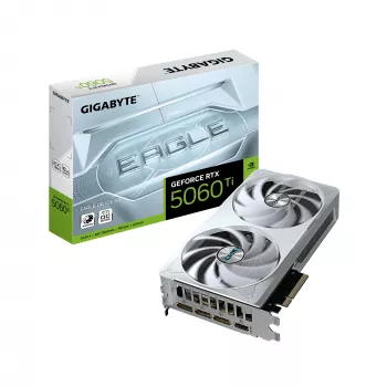 Scheda grafica GIGABYTE GeForce RTX 5060 Ti EAGLE OC ICE 8G – 8 GB GDDR7, 128 bit, PCI-E 5.0, 2617 MHz clock core, 3 x DisplayPort, 1 x HDMI, GV-N506TEAGLEOC ICE-8GD