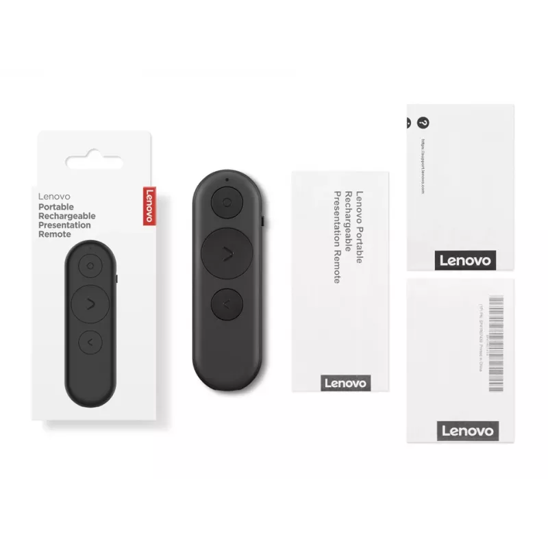 Lenovo presenter portatile ricaricabile, Bluetooth, nero