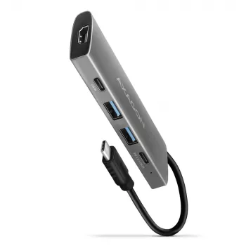 Hub USB Axagon HMC-5G21 10Gbps, 2x USB-A, 2x USB-C, HDMI 4k/30Hz, PD 60W, cavo USB-C