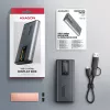 Axagon EEM2-SD2 USB-C 10Gbps - box DISPLAY per M.2 NVMe e SATA SSD