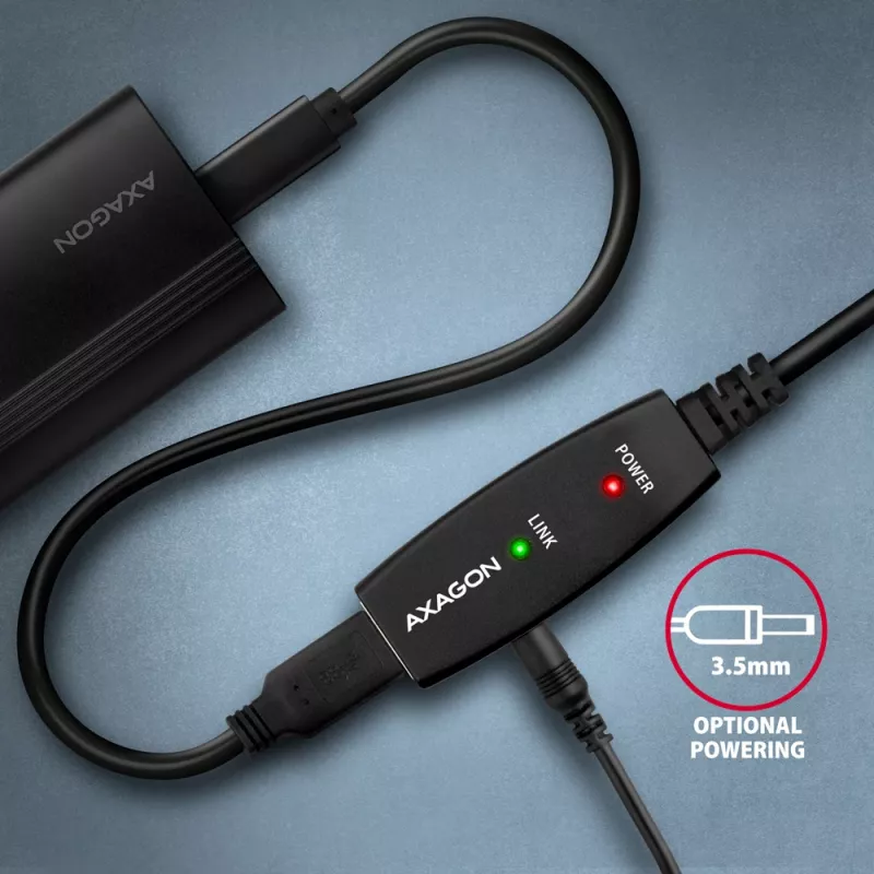 Prolunga USB Axagon ADR-207 7,5 m USB 2.0 nero