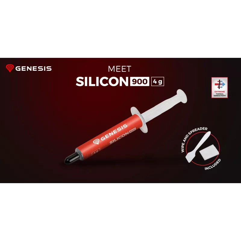 GENESIS Silicon 900 NTG-2329 pasta termica, 4 g, 12,8 W/m·K