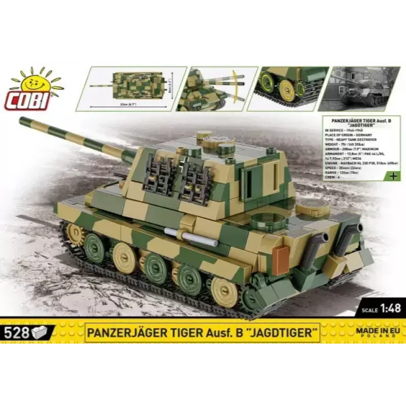 COBI 2733 Historical Collection set di costruzioni Panzerjäger Tiger Ausf. B Jagdtiger, 528 pezzi, 1:48