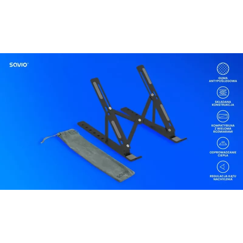 Supporto per laptop SAVIO PB-05 regolabile in altezza portatile — SAVIO PB-05