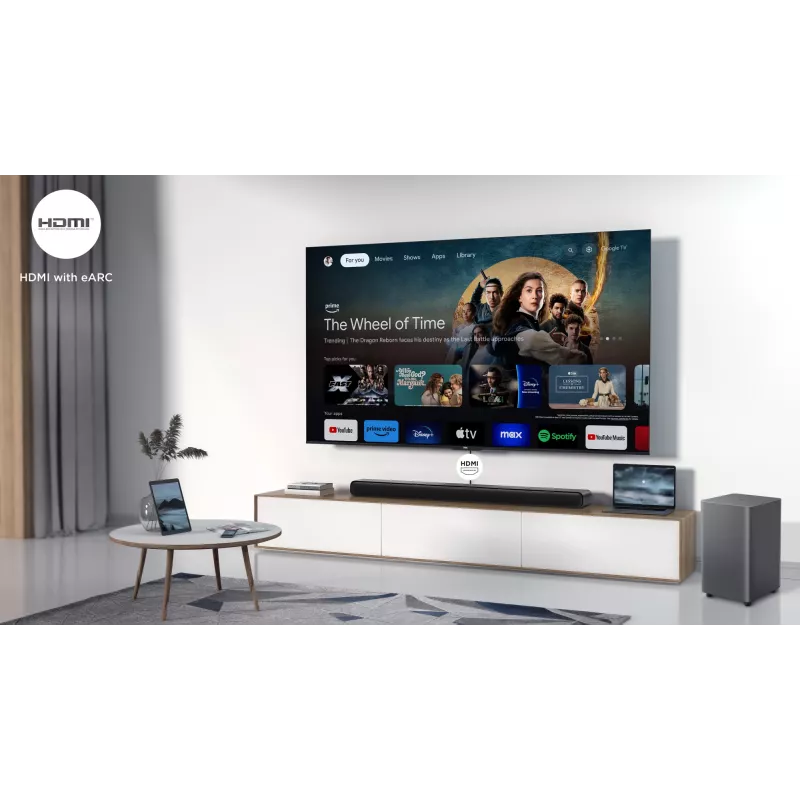 TCL S S55H Class soundbar 2.1 canali con Dolby Atmos, subwoofer wireless e streaming musicale Bluetooth