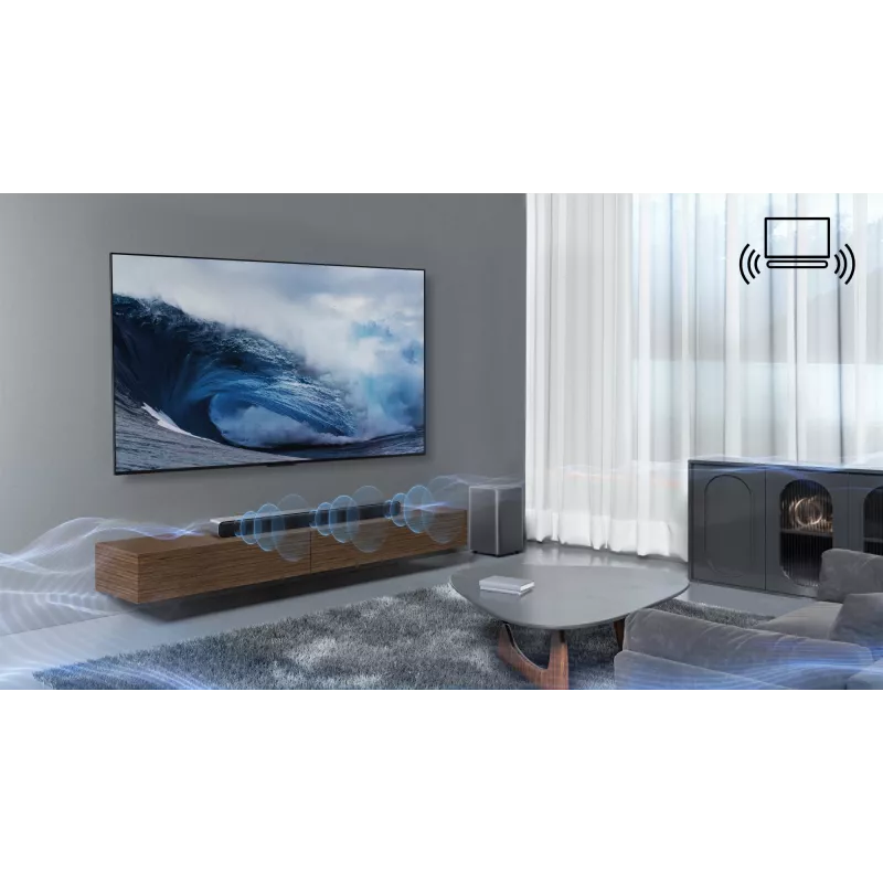 TCL S S55H Class soundbar 2.1 canali con Dolby Atmos, subwoofer wireless e streaming musicale Bluetooth