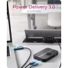 ICY BOX IB-DK4071M-CU31 docking station 7-in-1 con box per SSD M.2 NVMe/SATA, USB 3.2 Gen 2 Type-C, HDMI 4K@60Hz, PD 3.0 100W, SD/microSD, magnetica, antracite