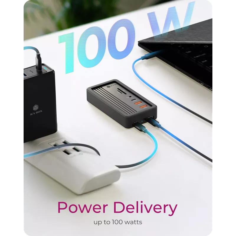 ICY BOX IB-DK4072M-CU31 USB 3.2 Gen 2 (3.1 Gen 1) Type-C nero