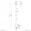 Supporto da soffitto Neomounts CL35-340BL12 peso massimo 50 kg per schermi 23–42