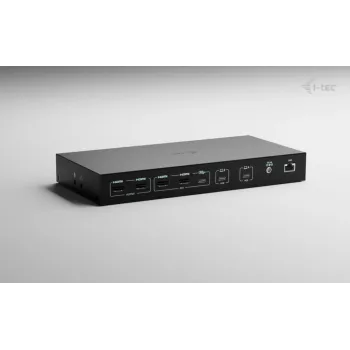 ITEC i-tec USB-C KVM Dock PRO per tre host, doppio video, 2x Power Delivery (max. 92W), USB 3.2, 10 Gbit/s, Gigabit Ethernet