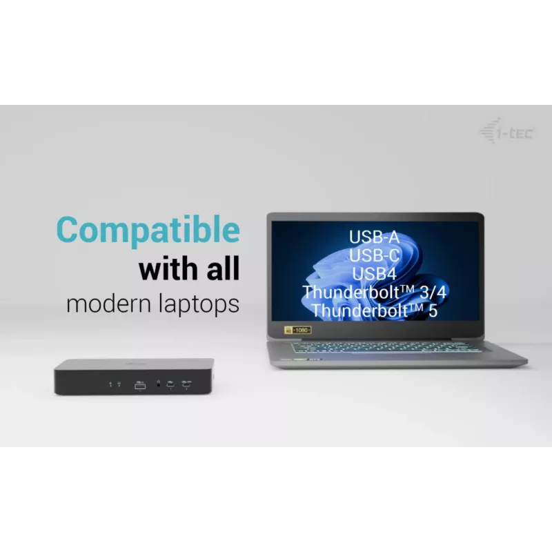 Docking station i-tec CAINTGDUAL4KDOCPD doppio display Power Delivery 100W