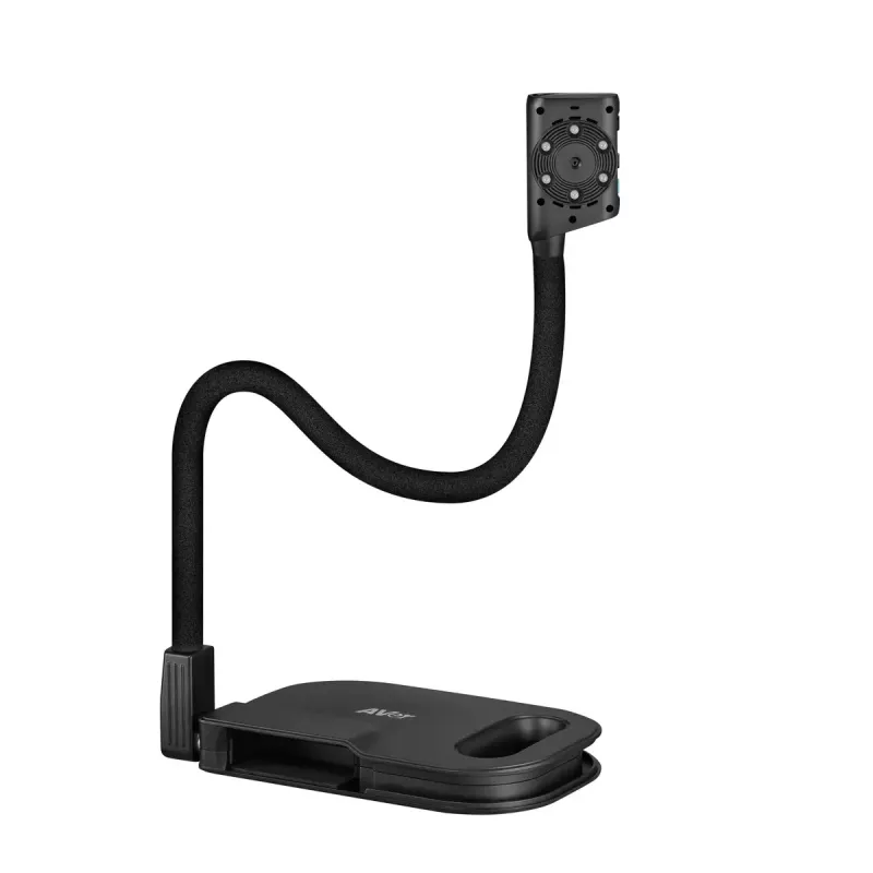 AVer AVerVision U50+ document camera, 8 MP CMOS, 1080p, 60 fps, zoom digitale 16x, USB 2.0, nera