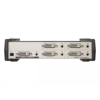 Splitter audio/video DVI ATEN 4 porte, DVI, 4x DVI-I, 1920 x 1200 pixel, nero, argento, metallo, Full HD