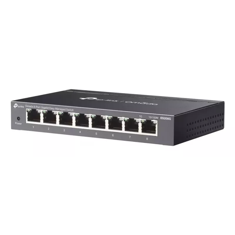 Switch di rete TP-Link Omada ES208G Managed L2 Gigabit Ethernet (10/100/1000) nero