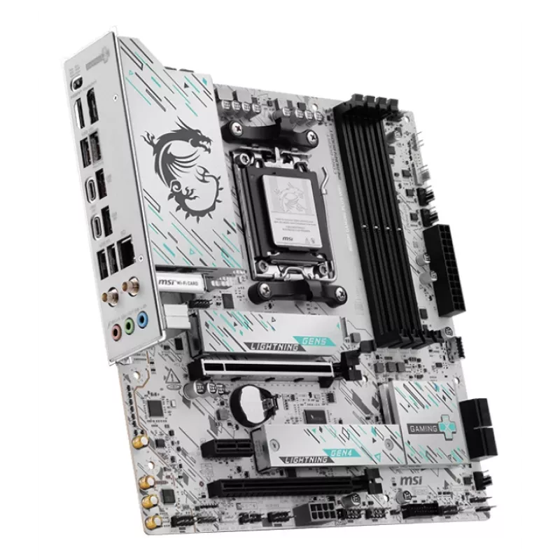 Scheda madre MSI B850M GAMING PLUS WIFI — AMD B850, socket AM5, micro ATX, DDR5, 4x DIMM, 3x M.2, Wi‑Fi 7, 5 Gb LAN