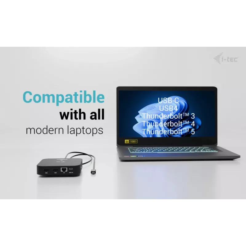 Adattatore USB-C Dual HDMI ITEC C31DUALHDMIDPD100 — dual HDMI 4K@60Hz, USB-C Power Delivery 100W