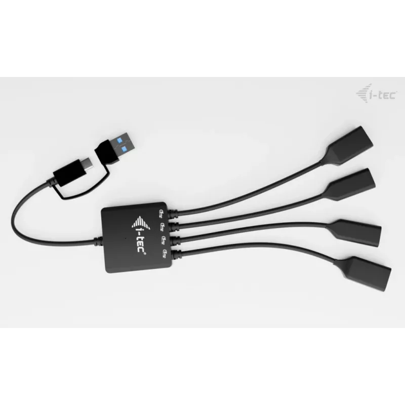 HUB a cavo USB-C/USB-A i-tec 4 porte (2x USB-C, 2x USB-A)