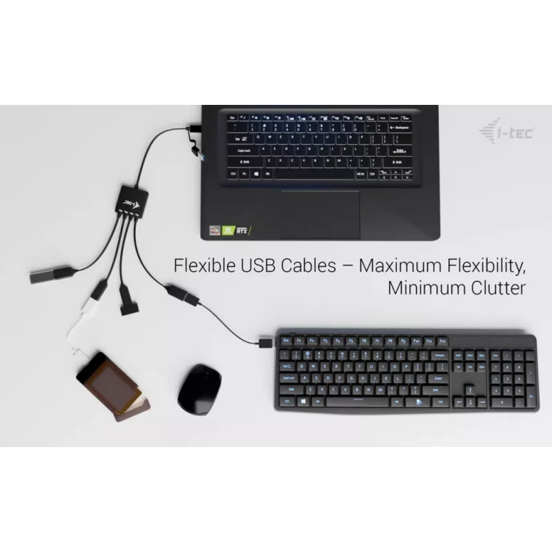 HUB a cavo USB-C/USB-A i-tec 4 porte (2x USB-C, 2x USB-A)