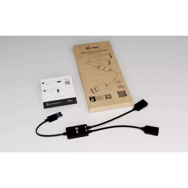 Hub USB-A ITEC U3CBLHUB2A — 2 porte, USB 3.0 fino a 5 Gbit/s