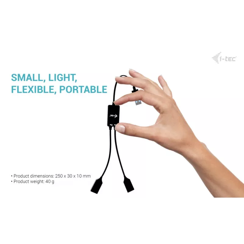 Hub USB-A ITEC U3CBLHUB2A — 2 porte, USB 3.0 fino a 5 Gbit/s